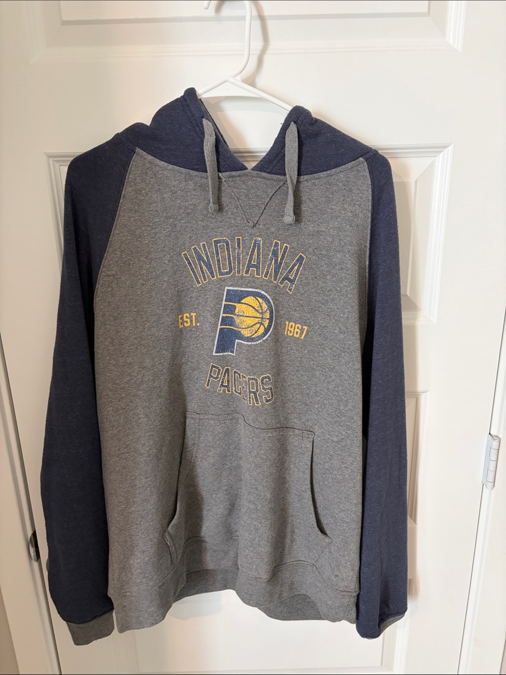 Fanatics Gray and Navy Indiana Pacers Hoodie